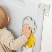 Манеж UNIX Kids Deluxe / Делюкс серый180 x 200 см, с баскетбольным кольцом и ковриком