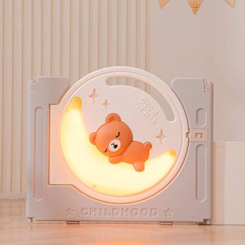 Манеж UNIX Kids Deluxe / Делюкс серый180 x 200 см, с баскетбольным кольцом и ковриком