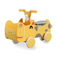 Машинка-каталка с корзиной UNIX Kids Hippo / Бегемот желтый