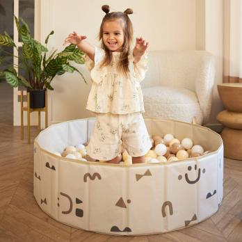 Сухой бассейн для шариков UNIX Kids Smile / Улыбка (100 см) бежевый