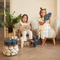 Конструктор UNIX Kids Snowflakes / Снежинки (32 шт.) серый, бежевый