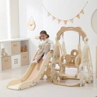 Горка с качелями UNIX Kids Car / Машина бежевый