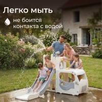 Игровой комплекс с горкой UNIX Kids Super Bus / Супер Автобус серый