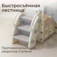 Игровой комплекс с горкой UNIX Kids Super Bus / Супер Автобус серый