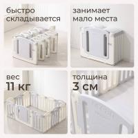Манеж UNIX Kids Ocean / Океан (151 x 151 см) серый