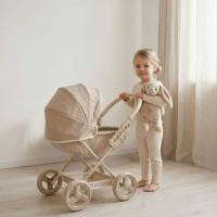 Коляска для кукол UNIX Kids Cradle Doll / с люлькой бежевый