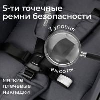 Коляска прогулочная UNIX Kids Vento / Венто тёмно-серый