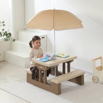 Стол садовый с зонтом UNIX Kids Garden / Сад бежевый