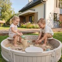 Песочница UNIX Kids Round круглая 120 см бежевый