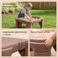 Песочница UNIX Kids Table / стол с крышкой 96 х 66 см коричневый