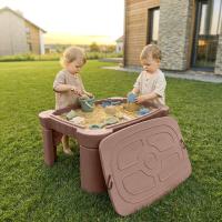 Песочница UNIX Kids Table / стол с крышкой 96 х 66 см коричневый