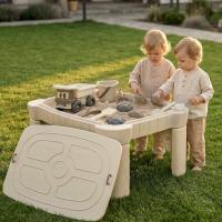 Песочница UNIX Kids Table / стол с крышкой 96 х 66 см бежевый