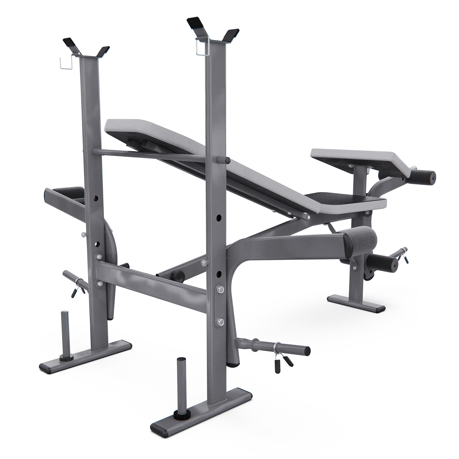 Скамья со стойками под штангу DFC D703 PRO с партой для бицепса