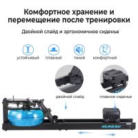 Водный гребной тренажер DFC RUNOW Black Wood