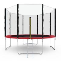 Батут с сеткой DFC PELPO 12ft с лестницей, RED