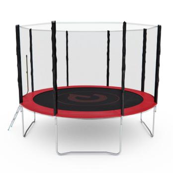 Батут с сеткой DFC PELPO 12ft с лестницей, RED