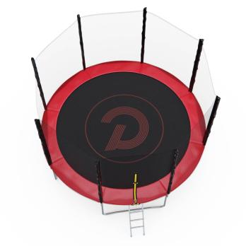 Батут с сеткой DFC PELPO 12ft с лестницей, RED
