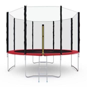 Батут с сеткой DFC PELPO 12ft с лестницей, RED