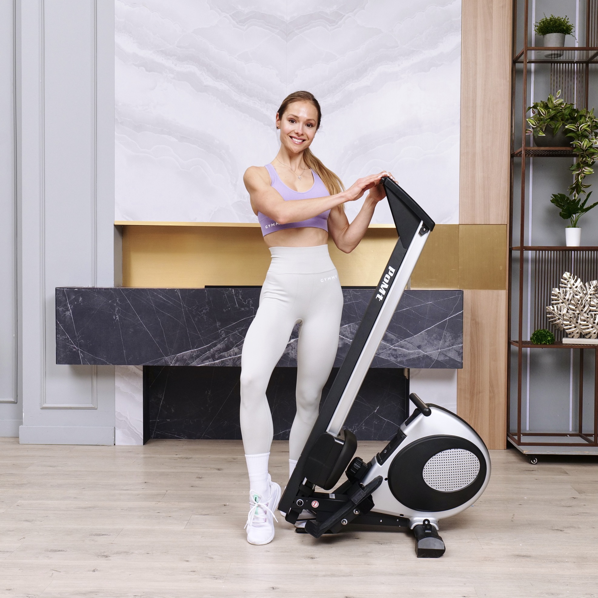 Гребной тренажер DFC PoMt M2014 серый