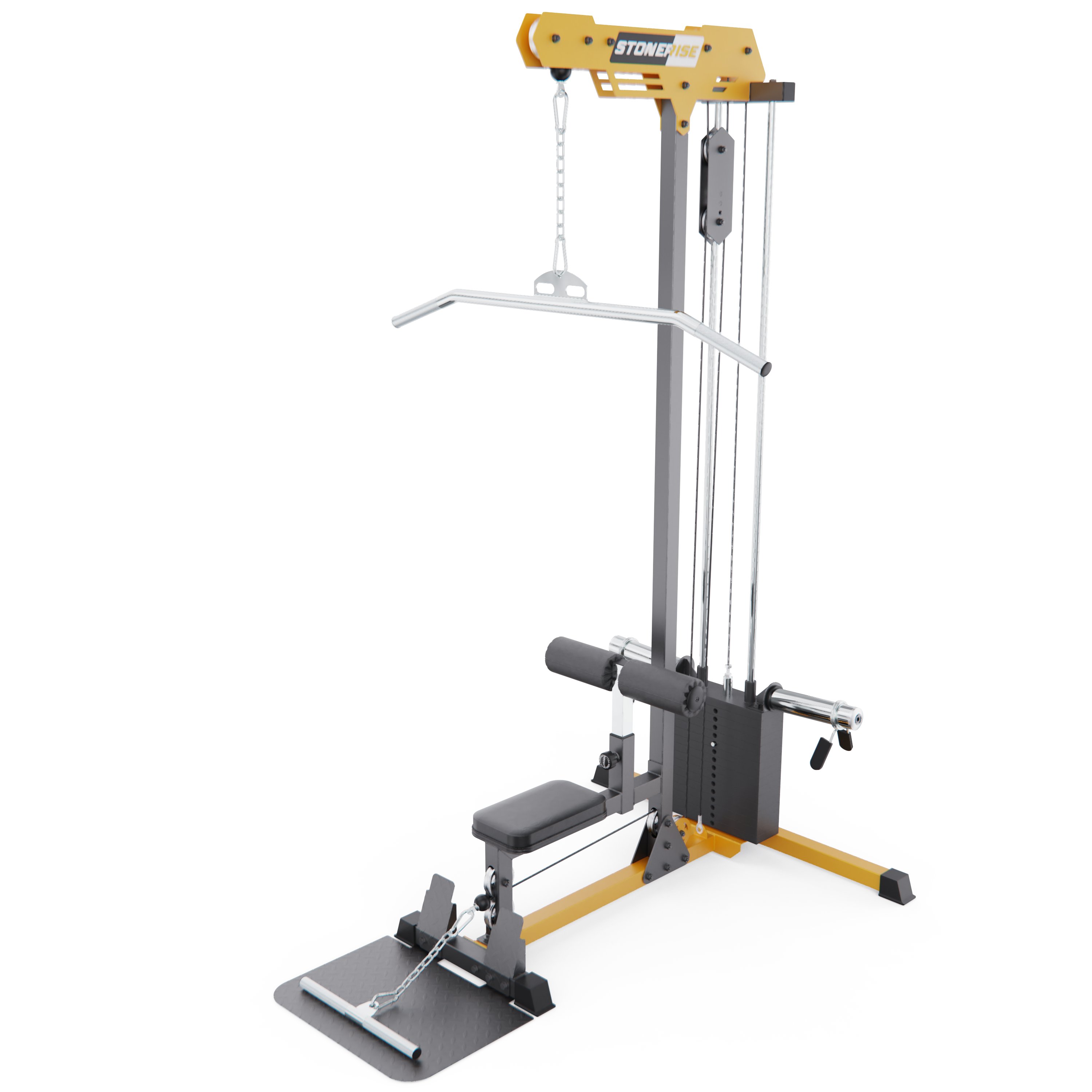 Тренажер тяга сверху/снизу STONERISE D2017H, свободные веса, стек 80 кг