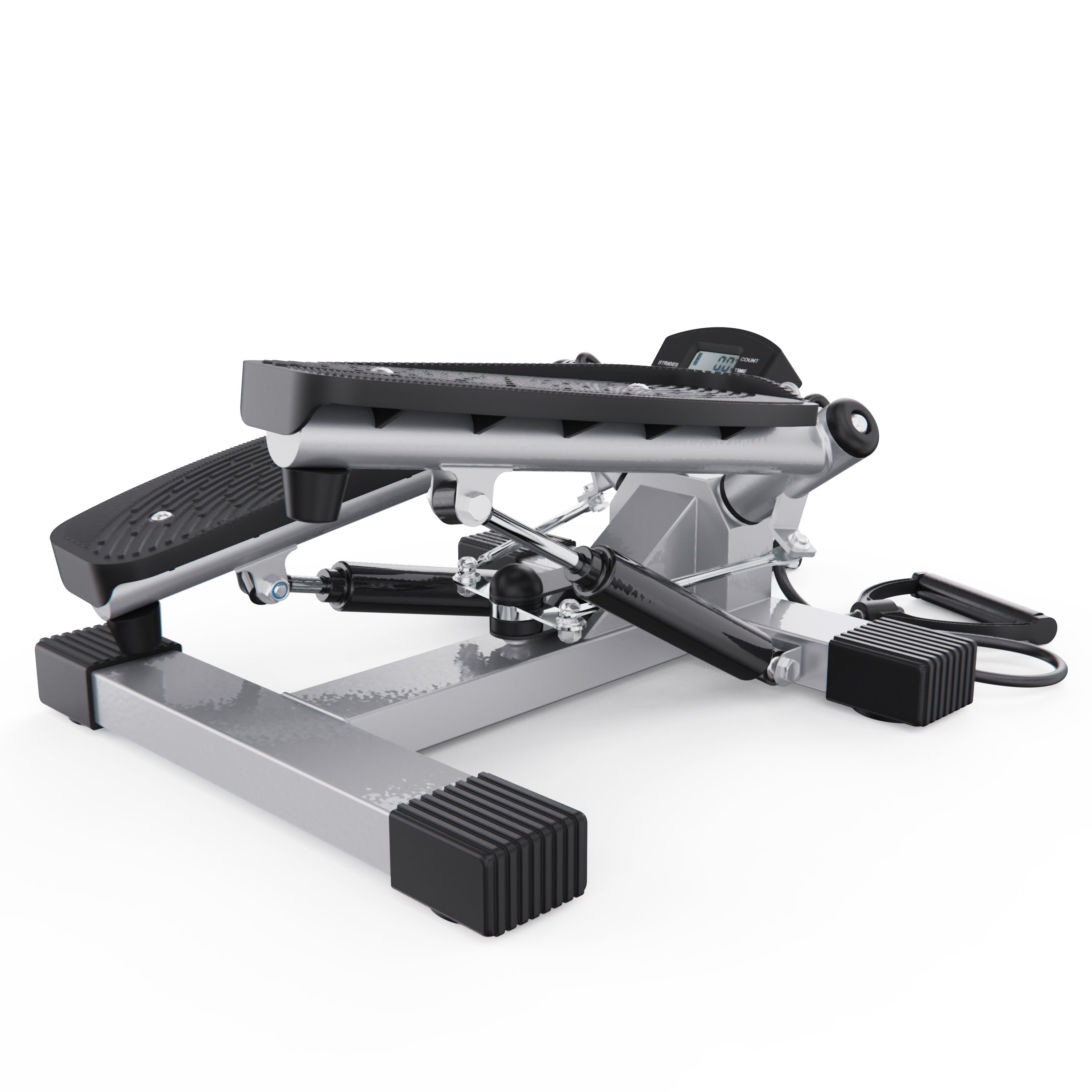 Большой поворотный степпер DFC X-STEPPER с эспандерами