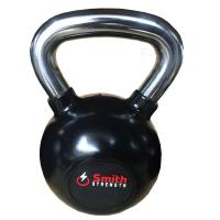 Гиря черная прорезиненная 24kg Smith Сила DB087
