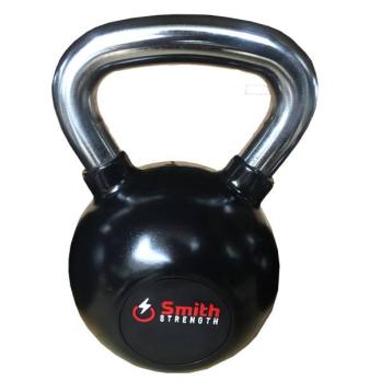 Гиря черная прорезиненная 24kg Smith Сила DB087