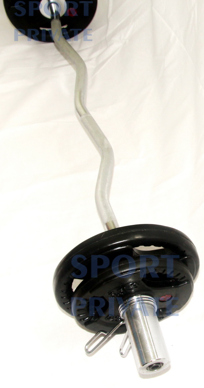 Штанга изогнутая. Прорезиненная. Вес 25кг.