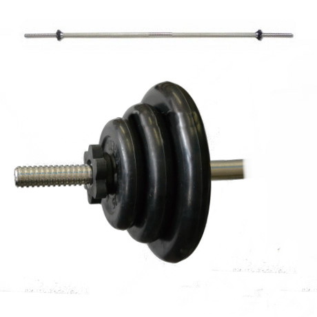 Штанга разборная, прорезиненная. Вес 30 кг