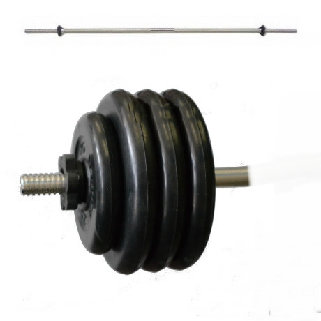 Штанга разборная, прорезиненная. Вес 50 кг