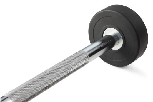 Штанга неразборная обрезиненная 20 кг. Прямой гриф. VictoryFit VF-DX4200
