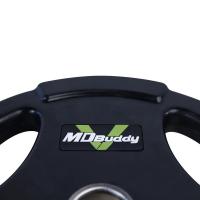 Диск обрезиненный тренировочный с тройным хватом MD Buddy MD1018 1,25кг