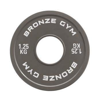 Диск калиброванный BRONZE GYM для пауэрлифтинга серый 1,25 кг