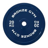Диск калиброванный BRONZE GYM для пауэрлифтинга синий 20 кг