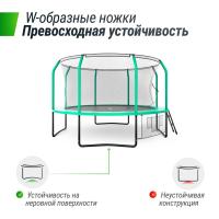 Батут UNIX Line Премиальный с играми / Supreme Game 12 ft (366 см) зеленый