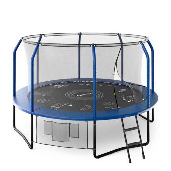 Батут UNIX Line Премиальный с играми / Supreme Game 12 ft (366 см) синий