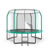 Батут UNIX Line Премиальный с играми / Supreme Game 8 ft (244 см) зеленый
