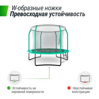 Батут UNIX Line Премиальный с играми / Supreme Game 8 ft (244 см) зеленый
