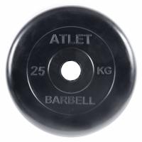 Диск обрезиненный BARBELL ATLET 25 кг / диаметр 51 мм