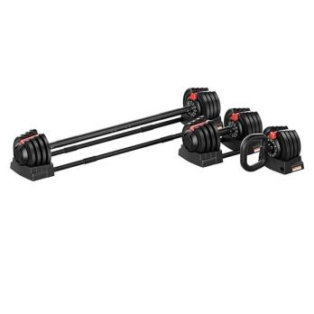 Гантель регулируемая 18кг + штанга + гиря, HYFIT, набор 3в1, D7040