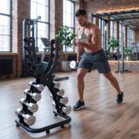 Стойка для хромированных гантелей UNIX Fit DumRack 10 PRO черный