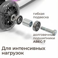 Самокат UNIX Kids Light с подсветкой, серый