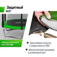 Батут UNIX Line Simple 6 ft (183 см) с внутренней защитной сеткой, зеленый