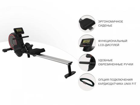 Гребной тренажер UNIX Fit механическая нагрузка / Techno Rower 410
