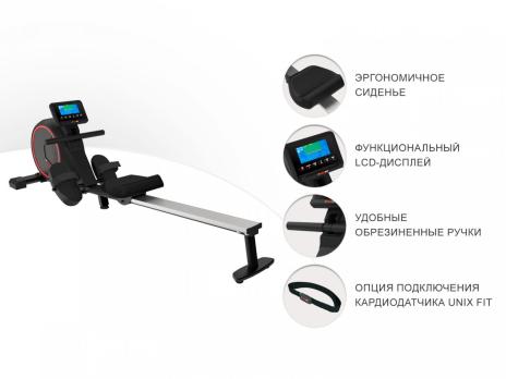 Гребной тренажер UNIX Fit электронная нагрузка / Techno Rower 410E