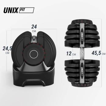 Гантель со ступенчатой регулировкой UNIX Fit 40 кг