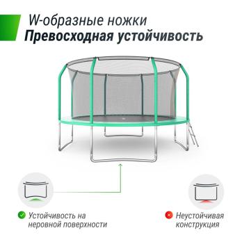 Батут UNIX Line Премиальный / Supreme Basic 12 ft (366 см) зеленый